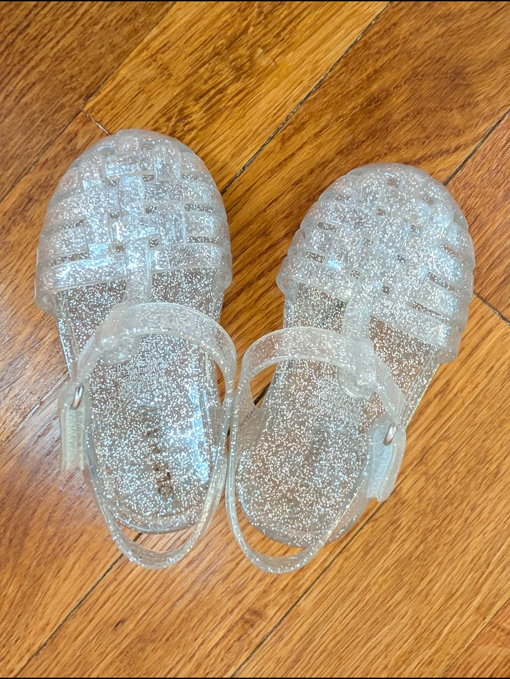 Old Navy Baby Girls Glitter Jelly Sandals In Pink And Clear Size 5 Two Pairs